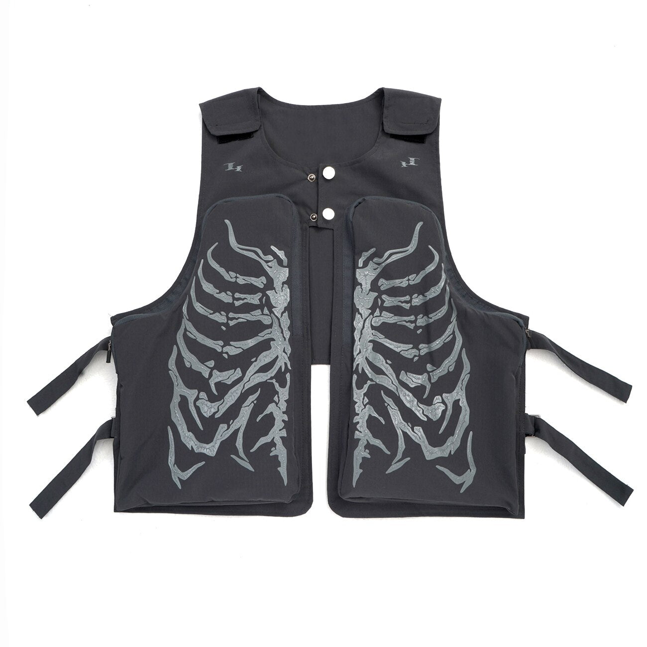 Skeleton Print Vest ,  - Streetwear Vest - Slick Street