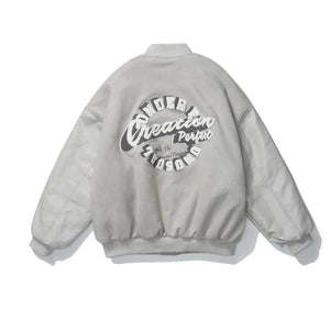 Pick The Unusual Original Varsity Jacket Gray, XS - Streetwear Jacket - Slick Street
