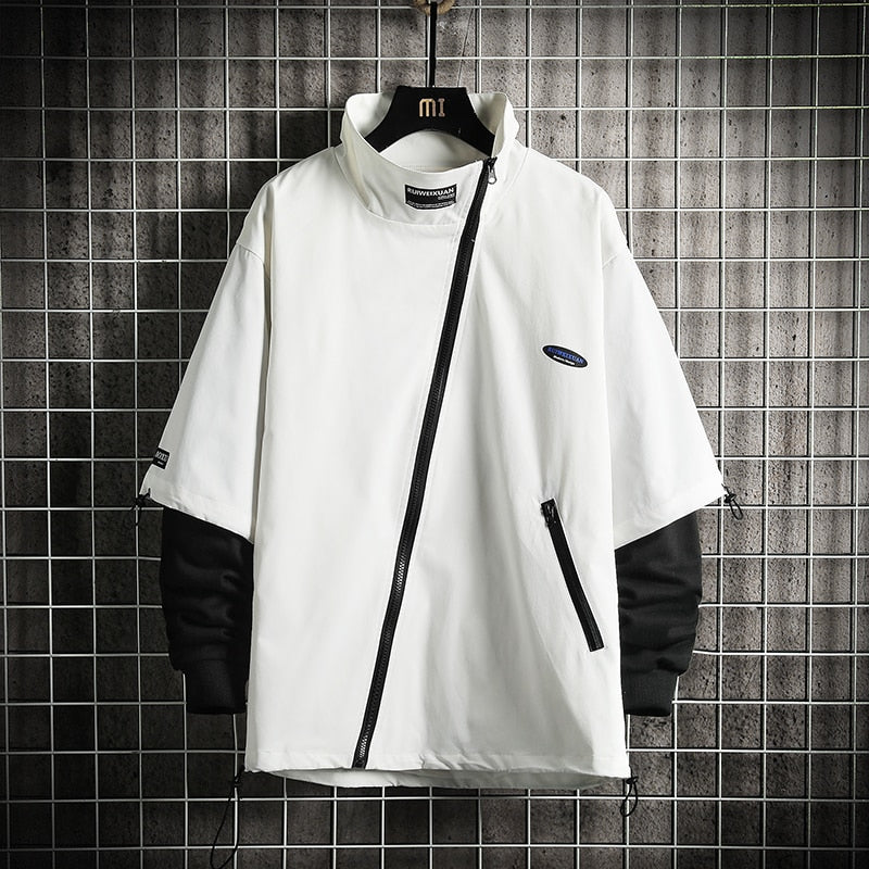 Kongji Jacket White, XS - Streetwear Jacket - Slick Street