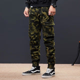 M1 Military Skinny Cargo Pants Green Camo, 28(W28 INCH) - Streetwear Cargo Pants - Slick Street