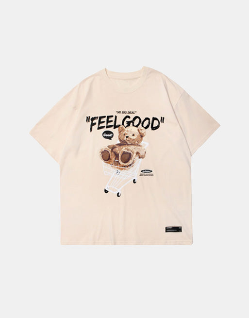 Teddy Bear 'Feel Good' T-Shirt ,  - Streetwear T-Shirt - Slick Street