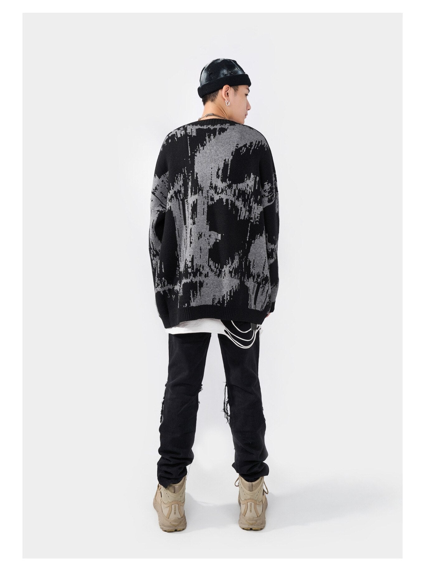 Jacquard Two Tone Sweater ,  - Streetwear Sweater - Slick Street