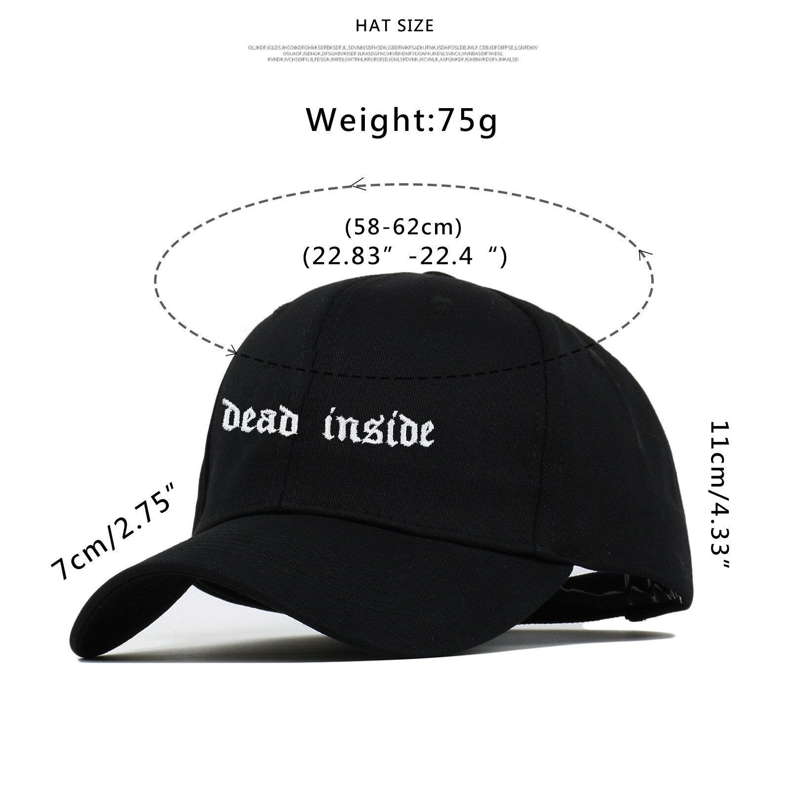 Dead Inside Cap ,  - Streetwear Hats - Slick Street