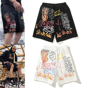Cactus Fire Shorts ,  - Streetwear Shorts - Slick Street
