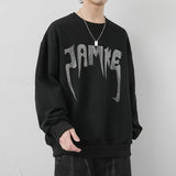 Retro JAMKE Printed Sweatshirt Black, XS - Streetwear Sweatshirts - Slick Street