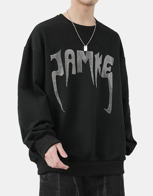 Retro JAMKE Printed Sweatshirt , - Streetwear Sweatshirts - Slick Street