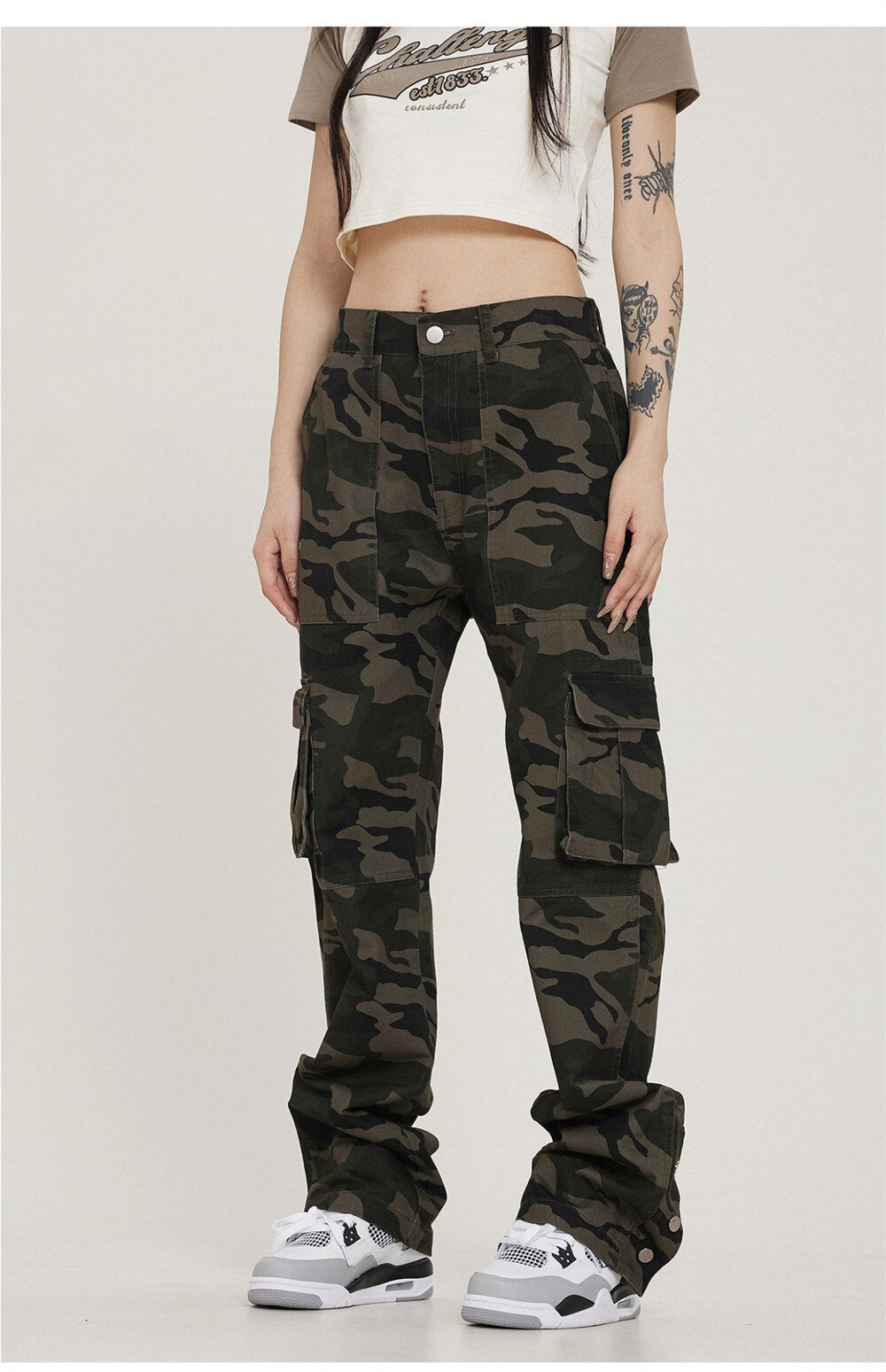 AM23 Straight Camo Cargo Pants ,  - Streetwear Cargo Pants - Slick Street