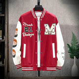 Dunk 21 Vintage Varsity Jacket Red, XS - Streetwear Jacket - Slick Street