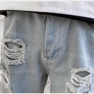 Denim Ripped Shorts ,  - Streetwear Shorts - Slick Street