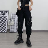 Dark Ribbons Cargo Pants Black, XS - Streetwear Cargo Pants - Slick Street