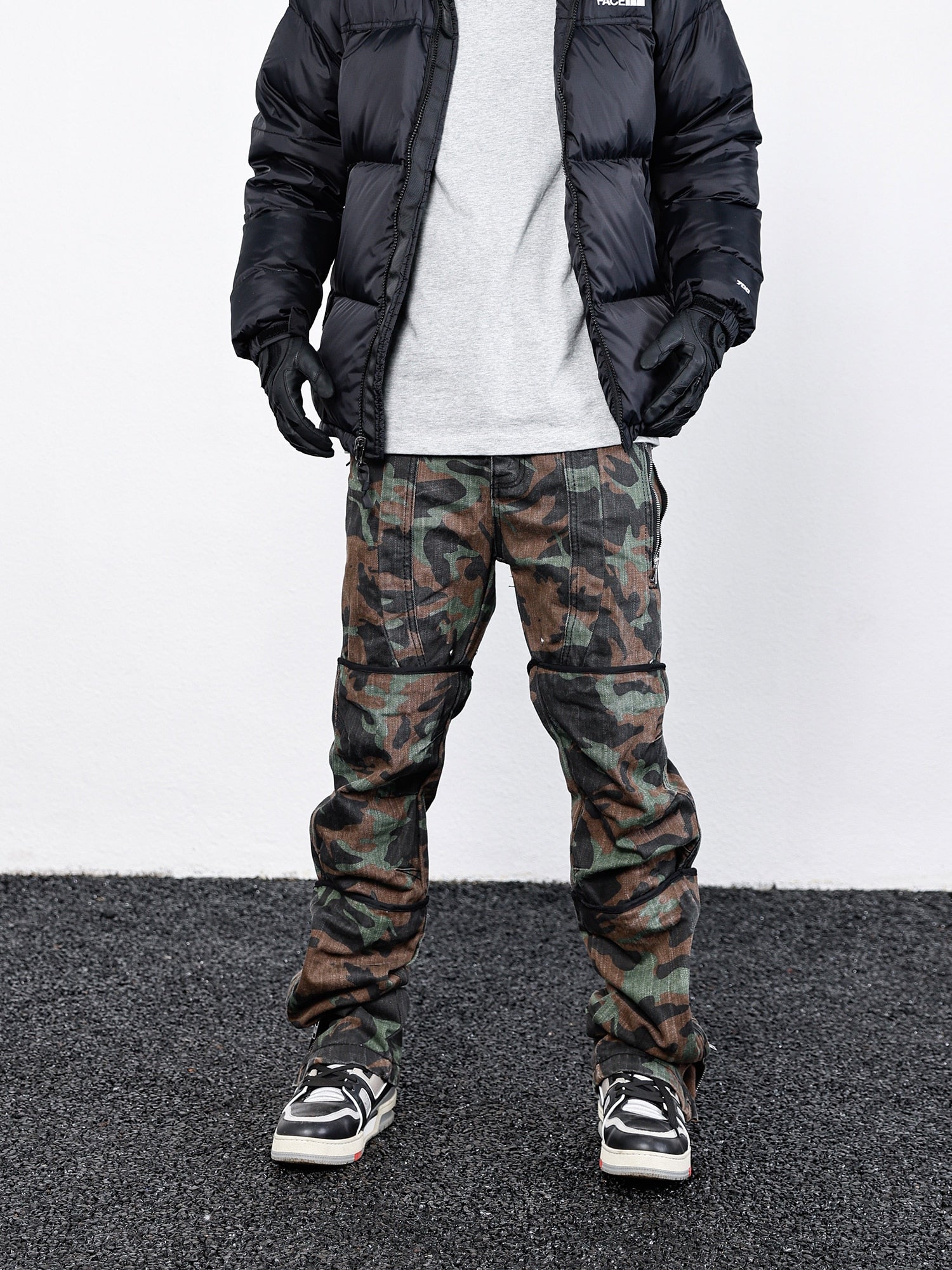 Camo R1 Full Length Pants ,  - Streetwear Pants - Slick Street
