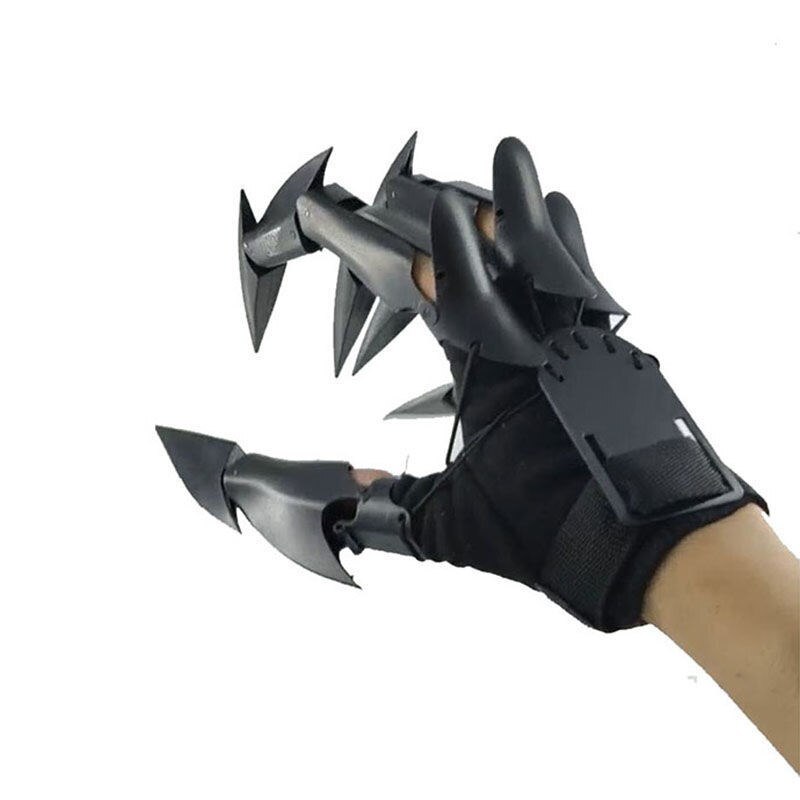 Detachable Knuckle Hand Claws Mechanical Gloves - Black ,  - Streetwear Accessories - Slick Street