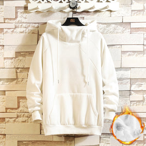 Plain Rivet Pullover Hoodie White, XS - Streetwear Hoodie - Slick Street