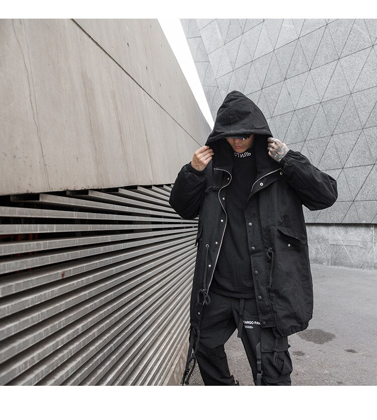 Black Out V1 Trench Coat ,  - Streetwear Jacket - Slick Street