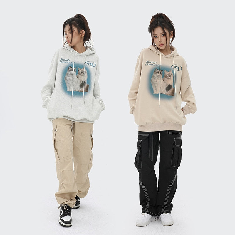 Champion Cat Graphic Hoodie ,  - Streetwear Hoodie - Slick Street