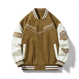 SERCE Varsity Jacket Coffee, XS - Streetwear Jacket - Slick Street
