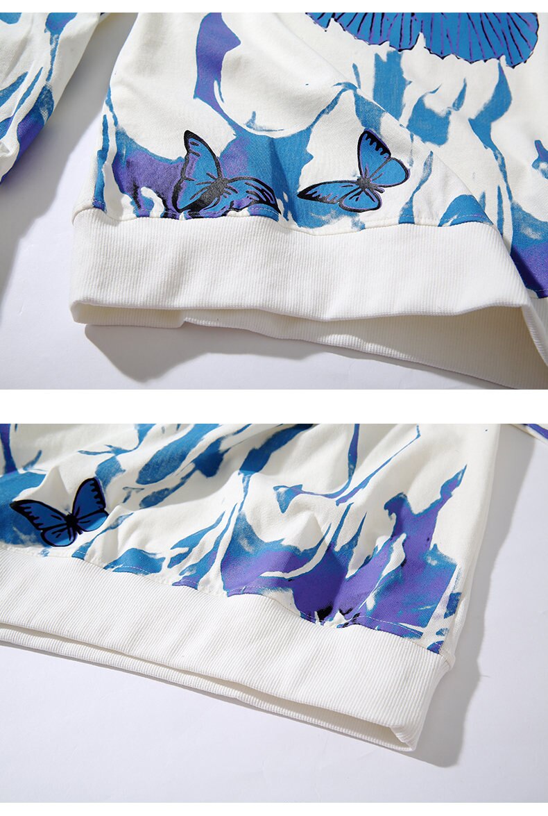 Butterfly Fire Flame Sweatshirt ,  - Streetwear Sweatshirts - Slick Street