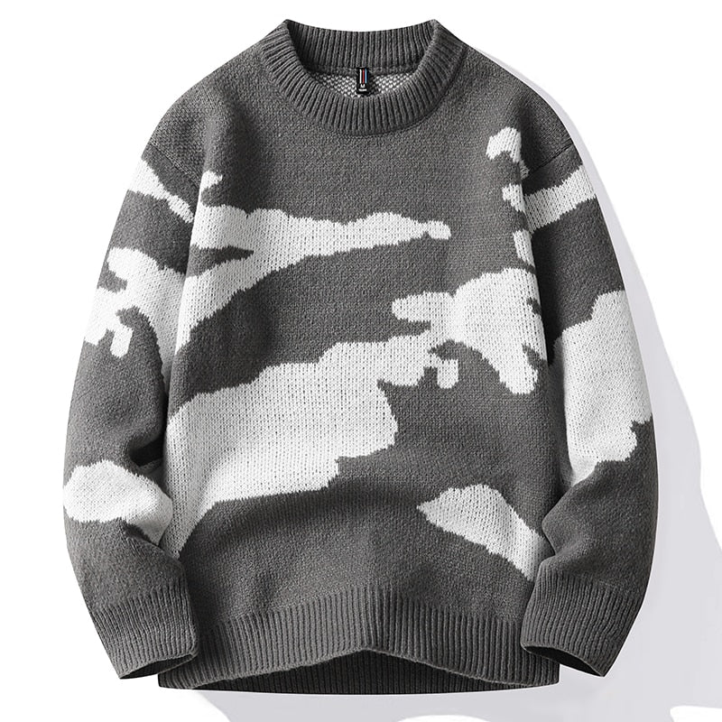 Honeycomb Knitwear Sweater Gray, XS - Streetwear Sweater - Slick Street