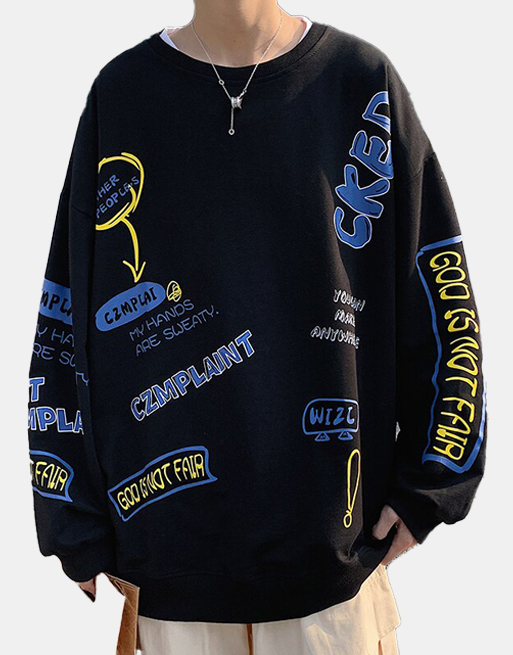 CKED Sweater Black, XXS - Streetwear Sweatshirt - Slick Street