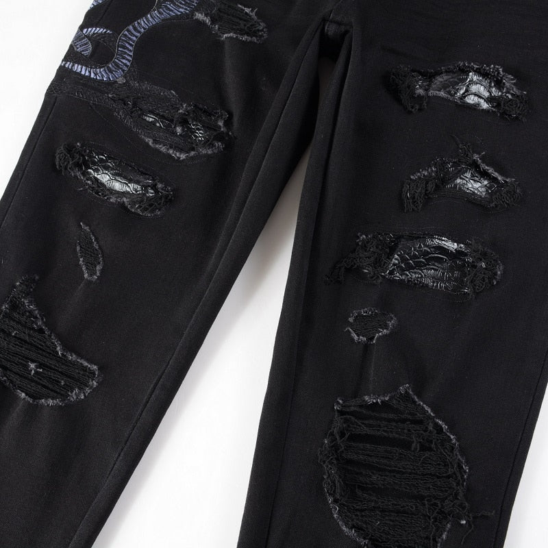 COBRA Snake Denim Jeans ,  - Streetwear Jeans - Slick Street