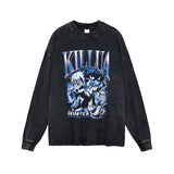 Killua Rookie Hunter Sweatshirt Black, XS - Streetwear Sweatshirts - Slick Street