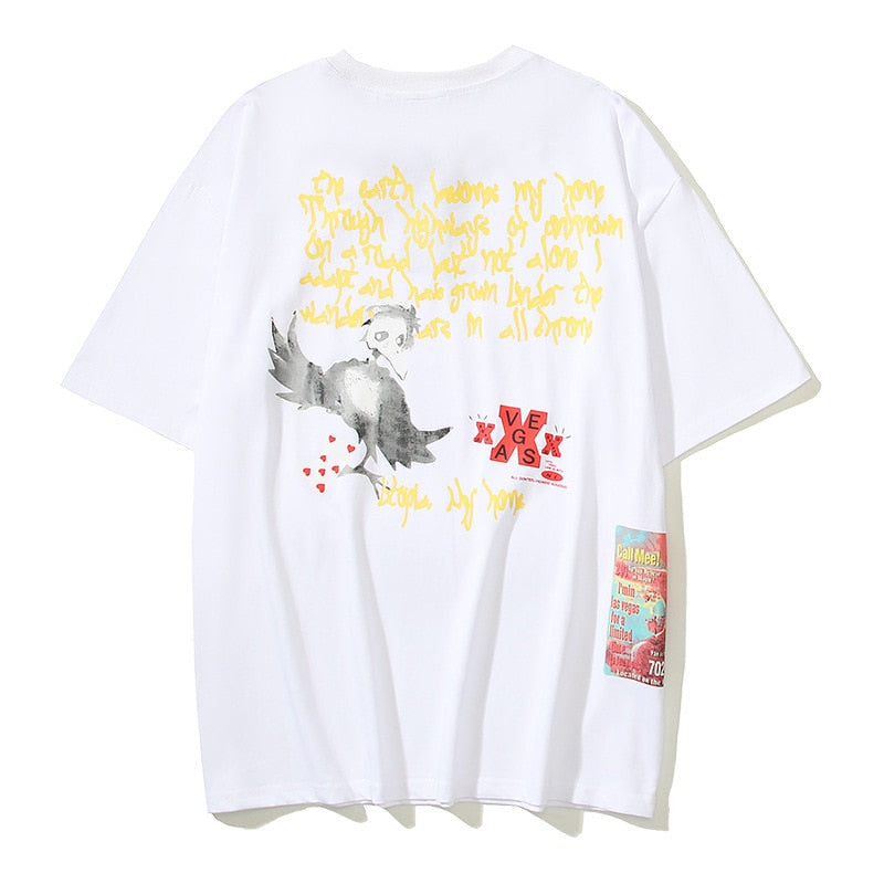 Skull Dice Loose-Fit T-Shirt , - Streetwear T-Shirts - Slick Street