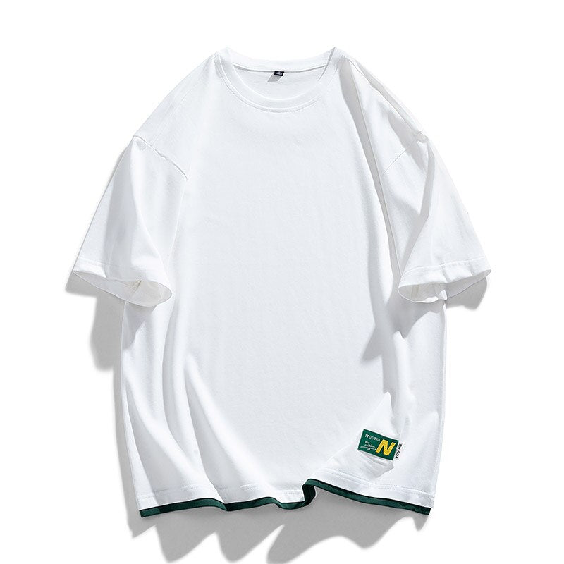 N Solid Label T-Shirt White, XS - Streetwear T-Shirt - Slick Street
