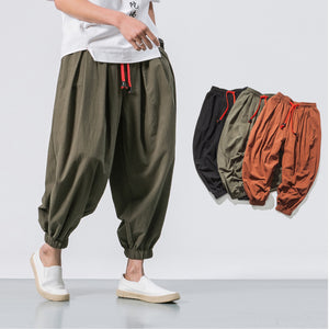 Red String Harem Pants ,  - Streetwear Pants - Slick Street