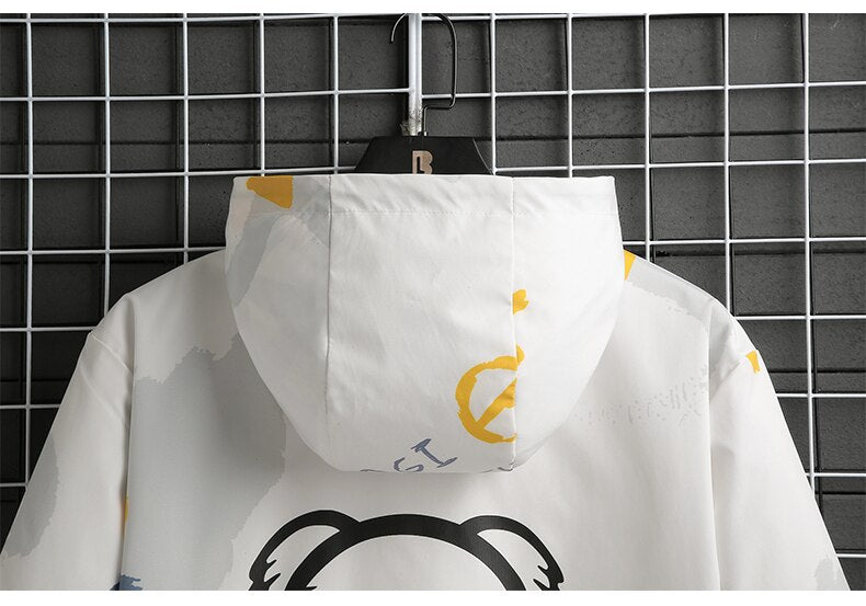 GINGSHUAI Raster Digital Graphic Hoodie ,  - Streetwear Hoodie - Slick Street