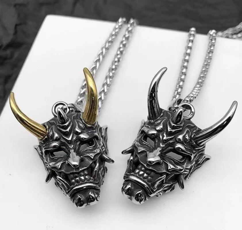 Demon Samurai Necklace ,  - Streetwear Jewellery - Slick Street