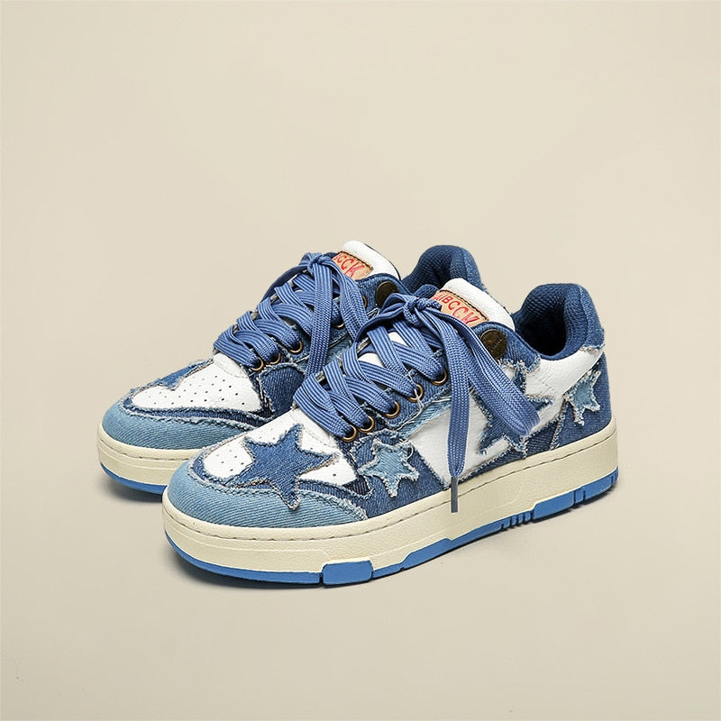 Star Eli1 Skate Sneakers - Blue ,  - Streetwear Shoes - Slick Street