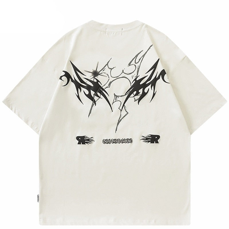 Splatter Fire Flame Texture T-Shirt ,  - Streetwear T-Shirt - Slick Street
