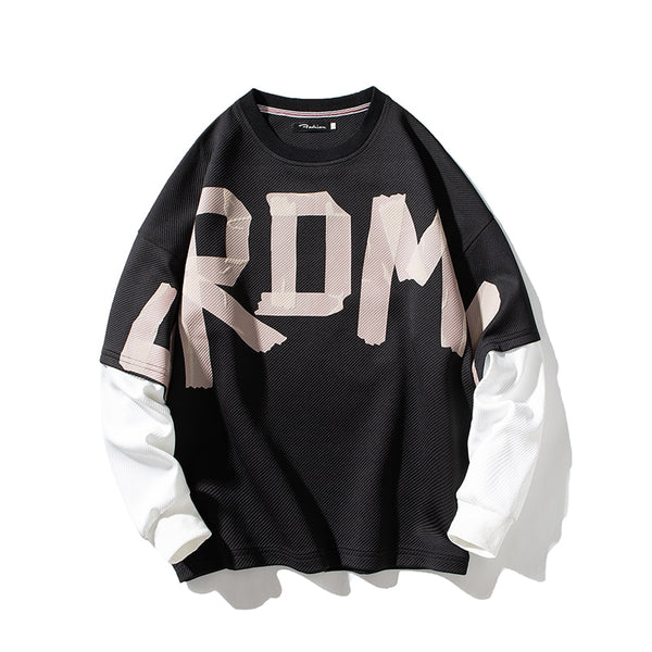 RDM Raglan Sleeve Sweatshirt Black, XS - Streetwear Sweatshirt - Slick Street
