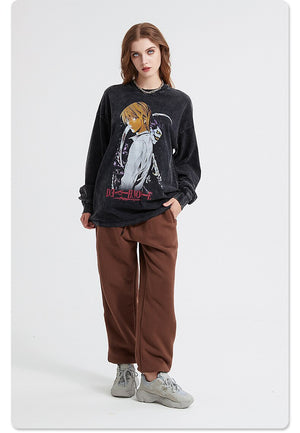 Death Note Anime Sweatshirt , - Streetwear Sweatshirts - Slick Street