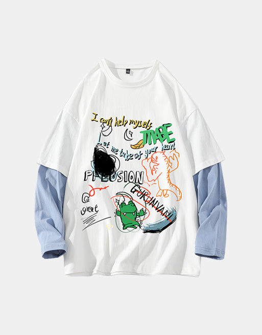 I Can't Help Myself Art Long Sleeve ,  - Streetwear Shirt - Slick Street