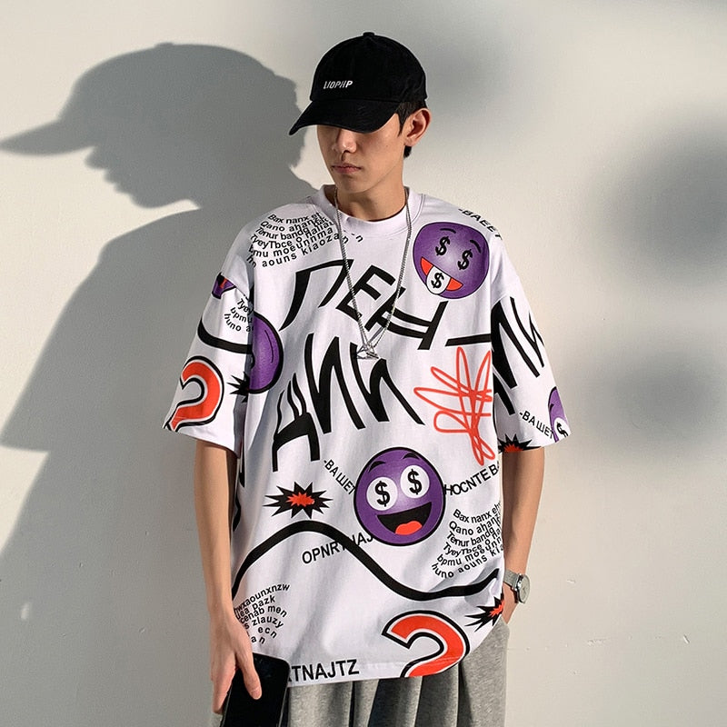 Dollar Emoji Graphic T-Shirt ,  - Streetwear T-Shirt - Slick Street