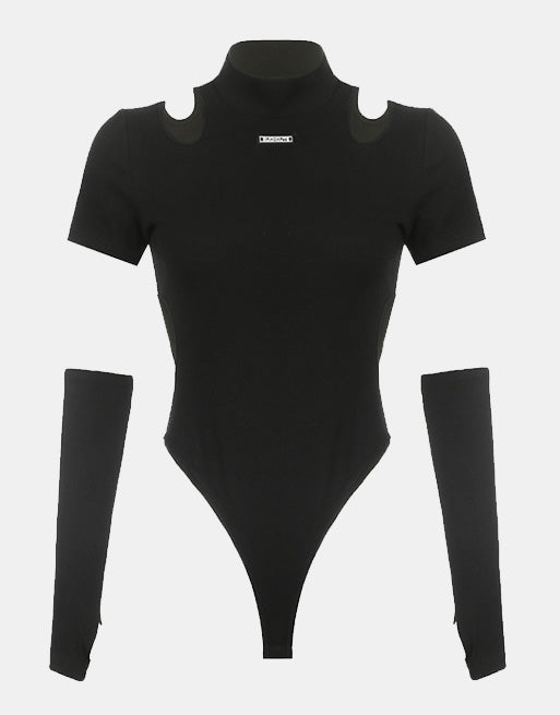 Suchcute Hollow Black Bodysuit Black, XS - Streetwear Bodysuit - Slick Street