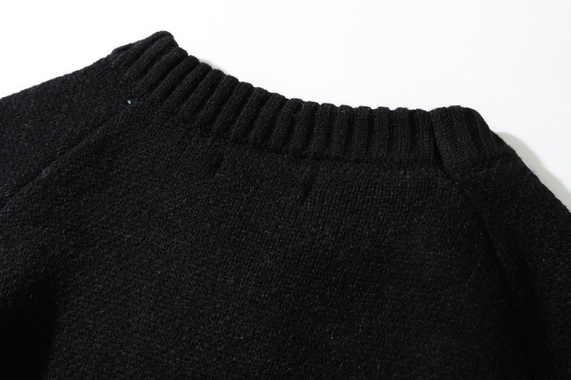 Knitted Vintage Flame Sweater , - Streetwear Sweatshirts - Slick Street