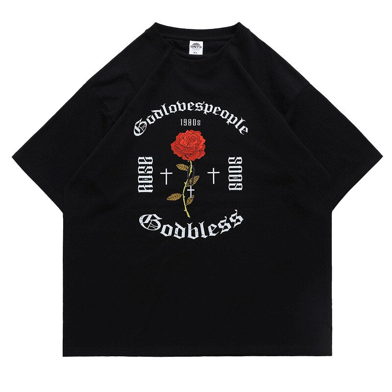 Godbless T-Shirt Black, XS - Streetwear Tee - Slick Street