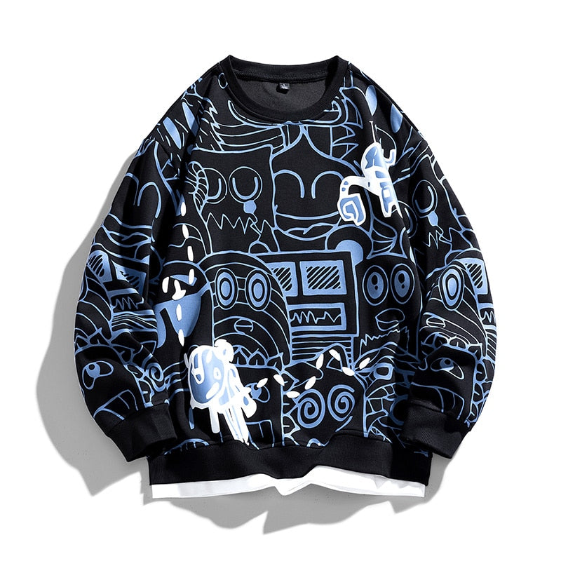 Robotic Mechanism Mode Sweatshirt Black, XS - Streetwear Sweatshirts - Slick Street