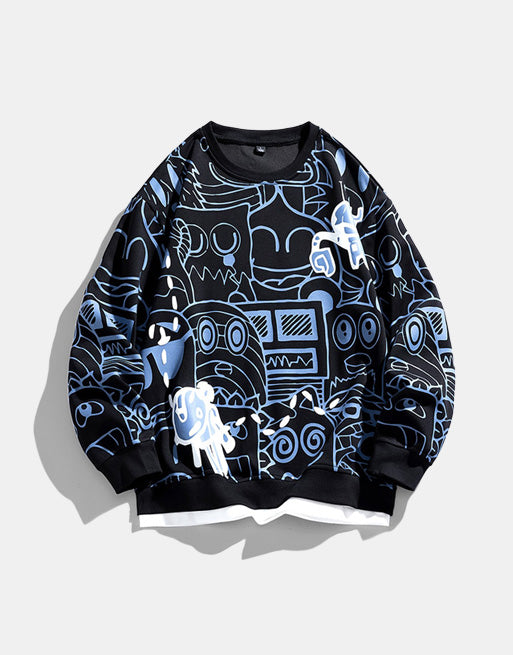 Robotic Mechanism Mode Sweatshirt ,  - Streetwear Sweatshirts - Slick Street