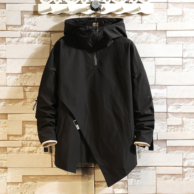 V Cut Jacket Black, XS - Streetwear Jacket - Slick Street