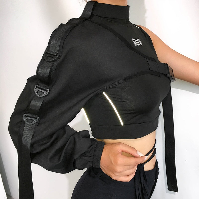 One Shoulder Top ,  - Streetwear Tops - Slick Street