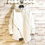 V Cut Jacket White, XS - Streetwear Jacket - Slick Street