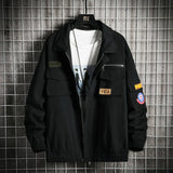 Double Welt Pocket Zipper Style Jacket Black, XS - Streetwear Jacket - Slick Street