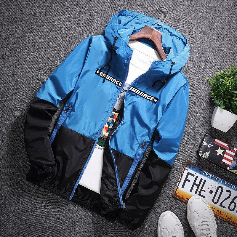 Embrace Two Half Color Jacket ,  - Streetwear Jacket - Slick Street