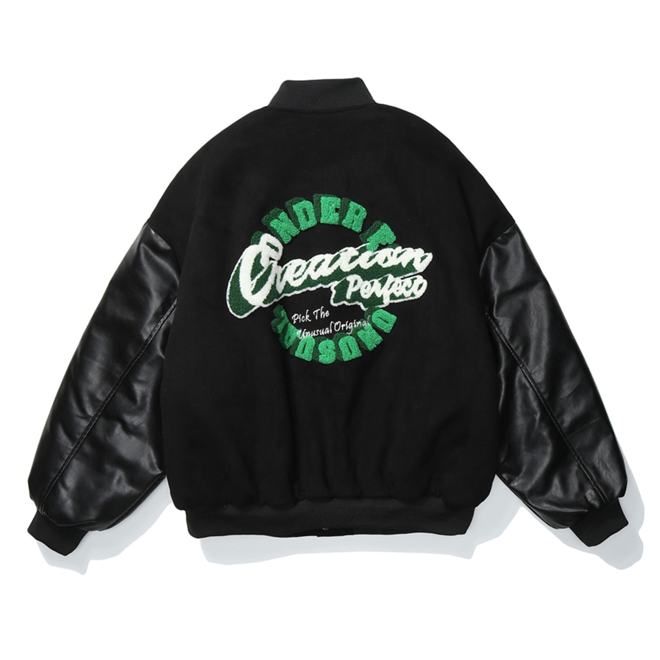 Pick The Unusual Original Varsity Jacket Black, XS - Streetwear Jacket - Slick Street