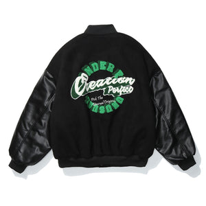 Pick The Unusual Original Varsity Jacket Black, XS - Streetwear Jacket - Slick Street