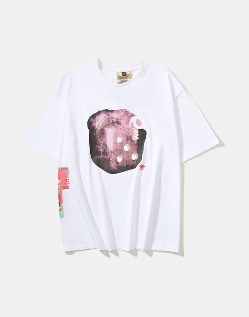 Skull Dice Loose-Fit T-Shirt ,  - Streetwear T-Shirt - Slick Street