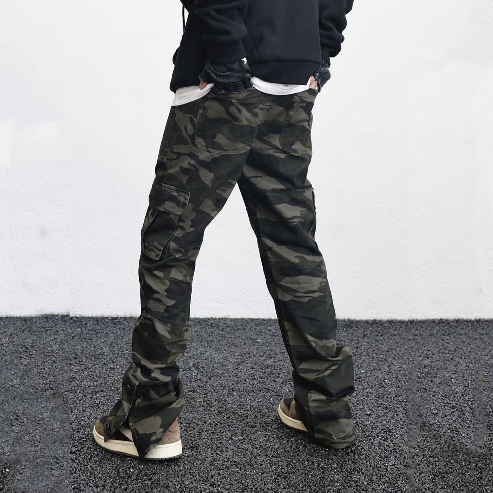 AM23 Straight Camo Cargo Pants ,  - Streetwear Cargo Pants - Slick Street